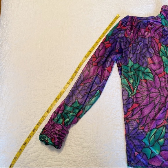 TESS Vintage Stained Glass High Neck Blouse - 8P - Picture 13 of 15